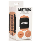 Mistress Double Shot Bioskin Pussy And Ass Stroker For Men & Couples. Soft & Stretchy With Textured Inner Tunnel. Realistic Look & Feel. Travel Friendly - Medium (Mouth & Vagina Light)