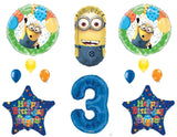 3Rd Despicable Me Minions Happy Birthday Party Balloons Decorations Supplies