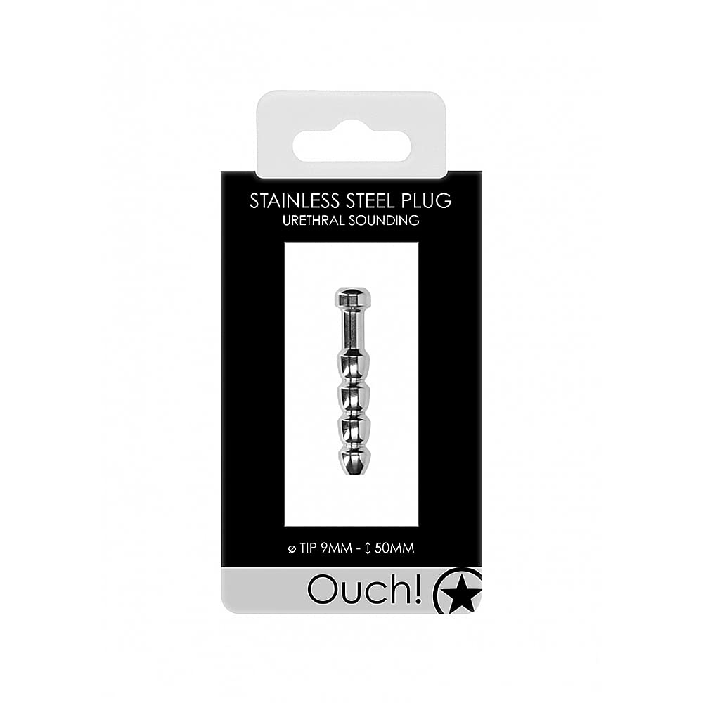 Ouch Urethral Sounding Metal Plug 9Mm