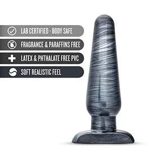 Blush Jet Smooth Large Anal Plug - 6.5&quot; Length & 2&quot; Width - Tapered Design For Easy Insertion - Base Anchors Plug Safely Outside The Body - Soft Flexible Shaft - Perfect For Advanced Users - Sex Toy