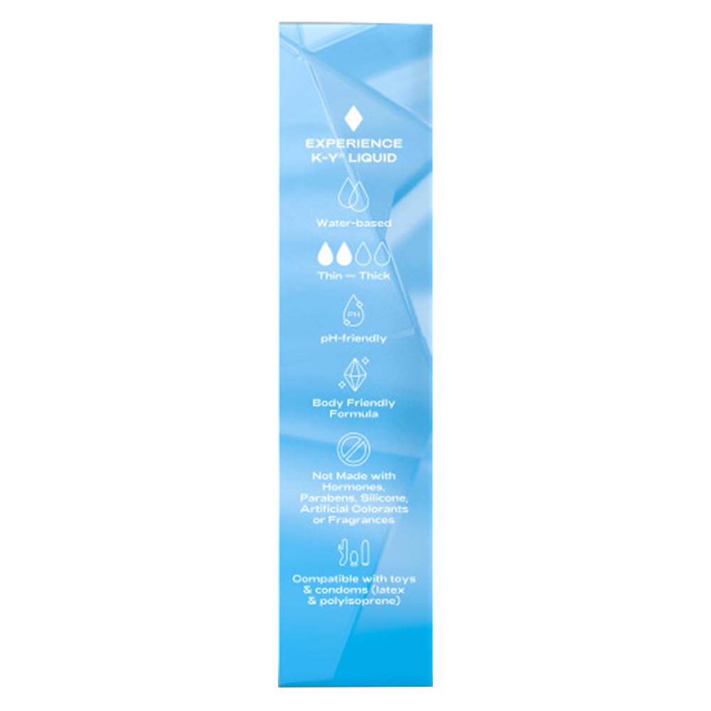 K-Y Liquid Classic Water-Based Body Friendly Formula 4.5 Fl Oz Personal Lubricant for Wetter Sex for Men, Women and Couples & Sa