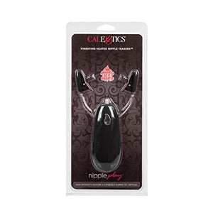 California Exotic Novelties Nipple Play Vibrating Heated Nipple Teasers, Black