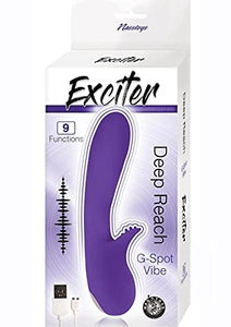 Exciter Deep Reach G-Spot Rechargeable Silicone Vibrator (Purple)