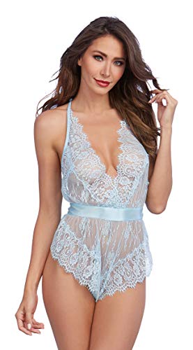 Dg Open Back Romper Tie Closure Blue S