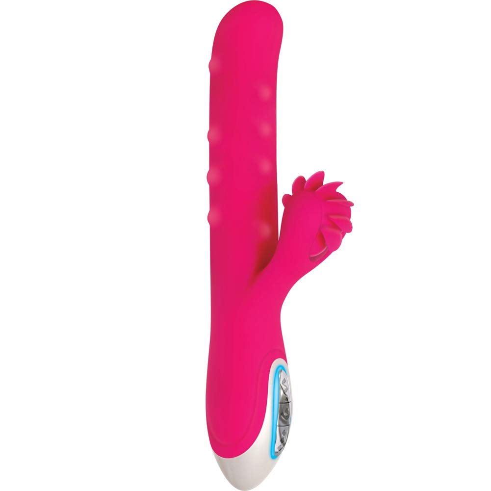 Evolved Novelties Love Spun Silicone Rechargeable Vibrator, Pink, 9 Inch