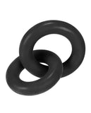 Blue Ox Designs Oxballs 73007: Hunkyjunk Duo Linked Cock/Ball Rings, Tar