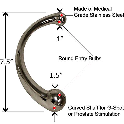 Njoy Pure G Spot Metal Wand 7.5 Inch Polished Steel
