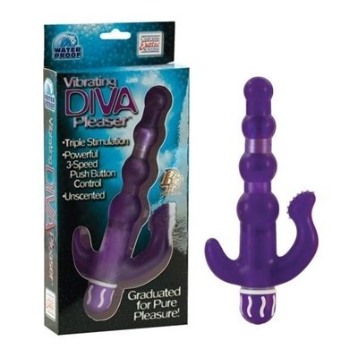 California Exotics Vibrating Diva Triple Pleaser, Purple