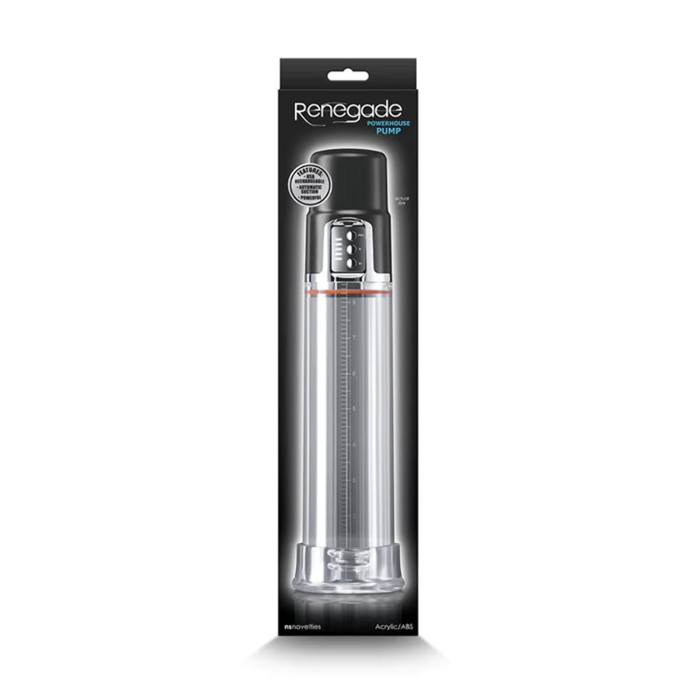 Ns Novelties Renegade Powerhouse Pump Dildo, Black