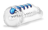 Blush M For Men Sexy Ultra Soft Realistic Pocket Vagina Hj Ribbed Tunnel Super Soft Male Masturbator Beaded Easy To Clean Tight 5 1/2 Inch Stroker - Sex Toys For Men Couples - Clear