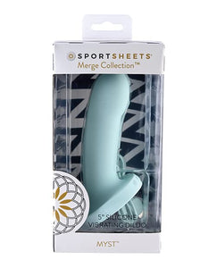 Myst 5In Vibrating Silicone Dildo Sky Blue