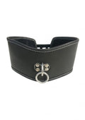 (D) EDGE SOFT LEATHER POSTURE COLLAR BLACK