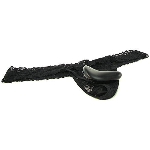 Secrets Remote Control Lace Thong Vibrator, Black