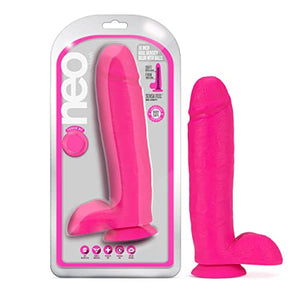 Neo Dual Density Dildo 10In Neon Pink
