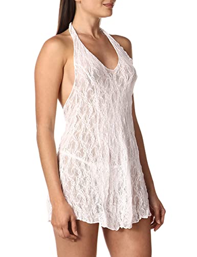 Lace Halter Dress - One Size - White