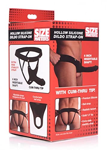 Hollow Silicone Dildo Strap-On - Black