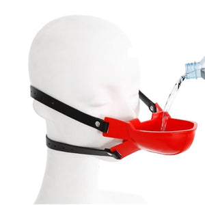 BDSM Mouth Gag Piss Urinal Funnel, SM Sex Games Extreme Funnel Hood Water Sports Toilet for Women Men Couples, Mouth Ball Gag Or