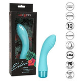 Calexotics Eden Ripple     10 Function Waterproof Silicone Vibrator     Adult Sex Toys For Couples - G Spot Massager     Blue