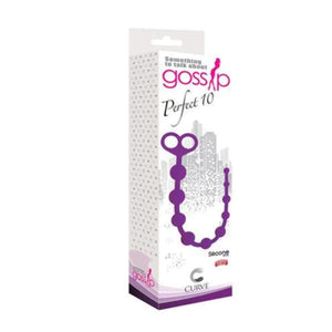 Perfect 10 Silicone Anal Beads - Purple