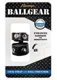 Ballgear Cock Strap W/Ball Stretcher Bk
