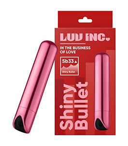 Luv Inc Shiny Bullet Vibrator Super Strong Clitoral Nipple Stimulator Adult Toys For Female With 10-Modes, Usb Rechargeable Waterproof Dildo, Sex Toys For Women Anal And Vaginal Big-O Massager (Pink)