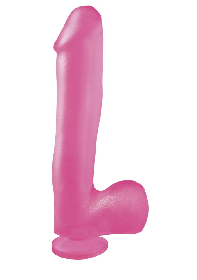 Basix 10-Inch Suction Cup Dong, Pink
