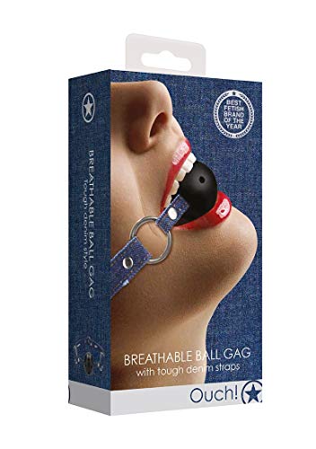 Ouch Breathable Ball Gag W/ Denim Straps