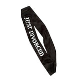 Bachelorette Party Favors Just Divorced Flashing Sash, Black