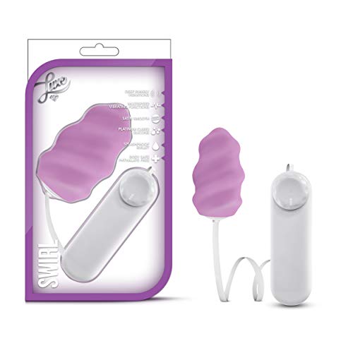Blush Luxe Spiral Adjustable Multi-Speed Bullet Vibrator, Satin Smooth Silicone, Sex Toy For Women, Purple