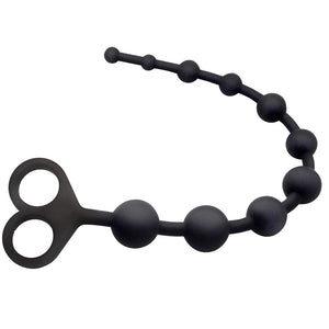 Anal Beads Silicone Butt Plugs Anal Trainer Plug Pull Ring Chain with 10 Beads G-spot Prostate Massage Masturbation Sex Toys for