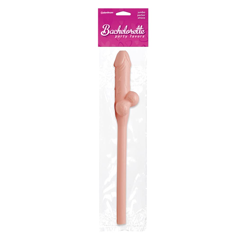 Bachelorette Party Favors - Jumbo Pecker Straw - Flesh