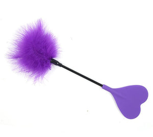 Flirting Feather Hand Pat Adult Sex Products SM Heart Shaped Beater Romantic Sexy Toys(Purple)