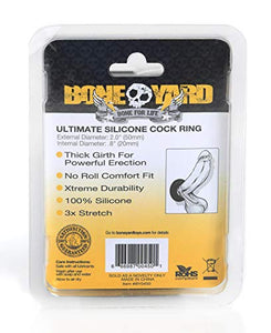 Boneyard Ultimate Silicone Cock Ring Bla