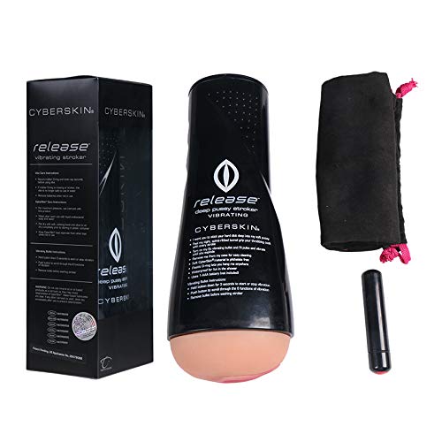 Topco Cyberskin Release Deep Pussy Stroker, Flesh Vibrating