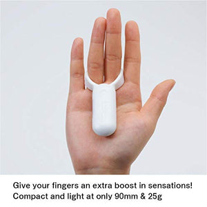 Tenga Smart Vibe Vibrating Ring Rechargeable Dual Partner Stimulating Vibrator Tsv002 Pearl, White, 1 Count