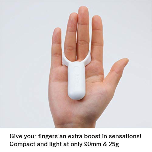 Tenga Smart Vibe Vibrating Ring Rechargeable Dual Partner Stimulating Vibrator Tsv002 Pearl, White, 1 Count