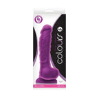 Colours Dual Density 5 Inches Realistic Dildo Balls & Suction Cup (Purple)