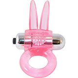 Ribbed Rabbit Vibrating Cockring Pink