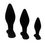 Eastern Delights Anal Sex Trainer 3PCS Kit Black Silicone Butt Plugs