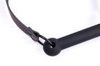 CLROY Leather Bondage Toys Faux Leather Open Mouth Gag with Silicone Bar, Bondage Restraints Bite Gag Adult Sex Toys (Color-1)