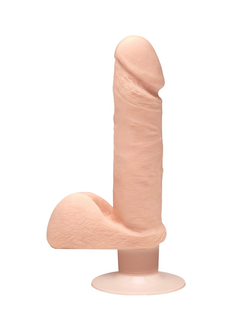 Doc Johnson The D - Perfect D 7 Inch - Ultraskyn - 7" Long And 1.75" Wide - Strong Suction Cup Base - O-Ring Harness Compatible Dildo - Vanilla
