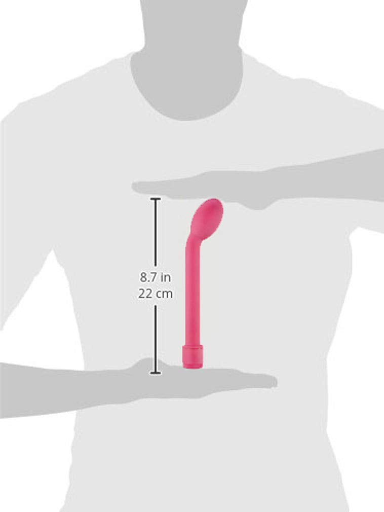 Cloud 9 Novelties Smooth Powerful G-Spot Vibrator Massager With Angled Tip For Pleasure Smooth Coating, Pink, 0.3 Pound