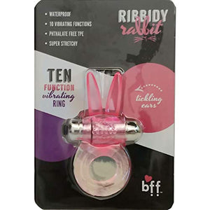 Ribbed Rabbit Vibrating Cockring Pink