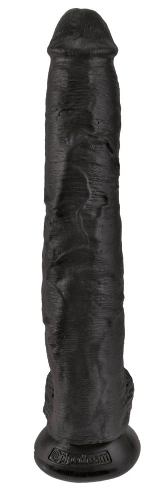 Pipedream Products King Cock Life Like Cock With Balls And Suction Mount Base, Black, 14 Inch