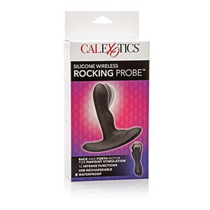 Calexotics Silicone Wireless Rocking Probe - Silicone Vibrator Prostate Anal Plug - Adult Stimulator Fetish Sex Toy For Couples - Black