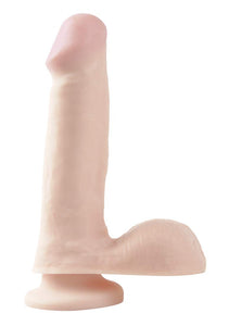 Basix 6'' Dong With Suction Cup, Flesh