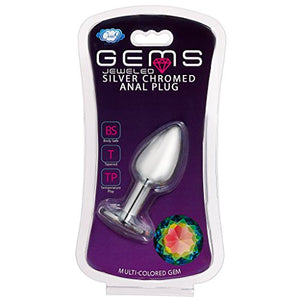Cloud 9 Novelties Cloud 9 Novelties Gems Silver Chromed Anal Plug, Small