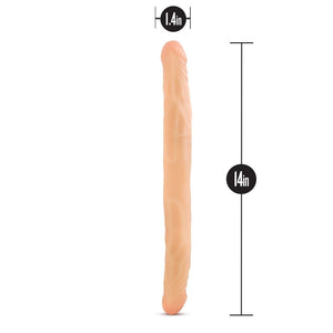 B Yours - 14In Double Dildo - Beige