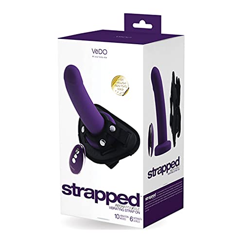 Vedo Strapped Rechargeable Strap On Deep Purple