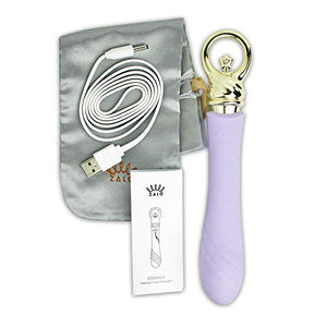 Zalo Courage Pre-Heating G-Spot Massager Push Button Control And Wireless Sex Toy With 8 Vibration Modes | Usb Rechargeable Battery | 1-Year Warranty | Fantasy Violet